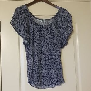 NEW Maurices Paisley Print Top